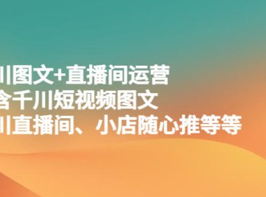 （4376）千川图文+直播间运营，包含千川短视频图文、千川直播间、小店随心推等等