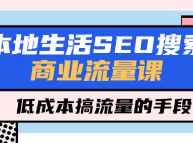 （4449）本地生活SEO搜索商业流量课，低成本搞流量的手段（7节视频课）