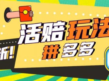 (4535)外面收费398的拼多多最新活赔项目,单号单次净利润100-300+【仅揭秘】