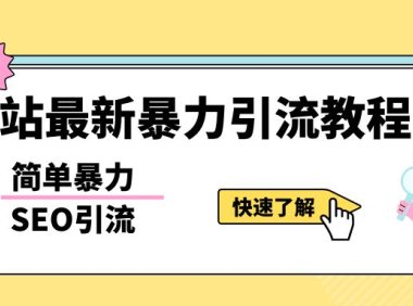 （4561）b站最新引流方法，暴力SEO引流玩法，一天可以量产几百个视频（附带软件）