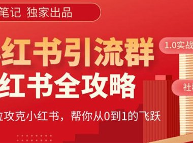 （4568）【白龙笔记】价值980元的《小红书运营和引流课》，日引100高质量粉