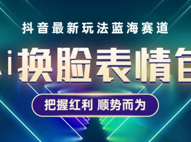 (4602)抖音AI换脸表情包小程序变现最新玩法,单条视频变现1万+普通人也能轻松玩转