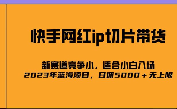 （4316）2023爆火的快手网红IP切片，号称日佣5000＋的蓝海项目，二驴的独家授权