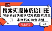 (4639)搜索实操体系培训班:淘系新品快速获取免费搜索流量 开一家赚钱的淘宝店铺