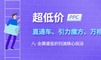(4640)2023超低价·ppc—“直通车、引力魔方、万相台”全渠道·低价扫流核心玩法