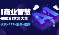(4662)AI商业智慧:一站式AI学习大全【AI+文案+PPT+图像+视频】