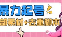 (4697)抖音美女号·暴力起号课程,附带批量剪辑去重软件+大量擦边资源