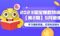 (4844)2023·淘宝爆款训练营第二期,学习淘宝爆款思路
