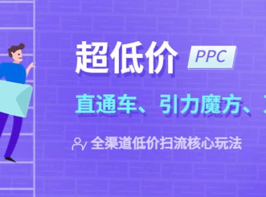(4640)2023超低价·ppc—“直通车、引力魔方、万相台”全渠道·低价扫流核心玩法