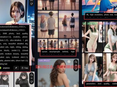 （4712）在线网页·AI人工智能绘画生成器，绘画模型关键词在线分享工具
