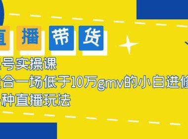 （4754）2023直播带货·起号实操课程，新手也能看懂的直播带货课程