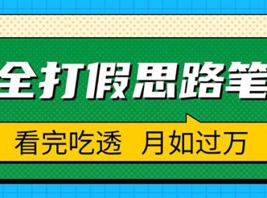 (4779)职业打假·思路笔记,全方面总结的打假思路,吃透可日入过万(仅揭秘)