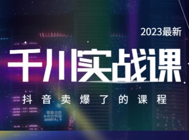 (4862)2023年·千川实战课,抖音卖爆了的千川实操(20节视频课)