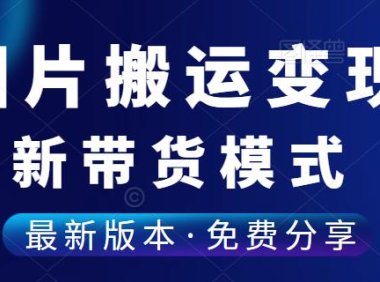 （4943）（免费分享）小红书搬运图片就能快速变现的玩法