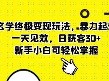 (4945)玄学·塔罗牌·奇门遁甲变现玩法,暴力起号日引流获客30+,新手也可轻松掌握