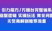 (4991)淘宝·引力魔方/万相台系统课程:底层逻辑讲解+投放流量实操