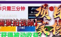 （5016）2023·国外掘金项目：不拍视频也可以获得被动收益，只需要3分钟
