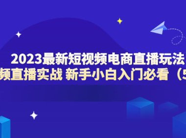 (4982)2023电商·短视频+直播玩法教学:0基础小白从0-1实操课程(58节)