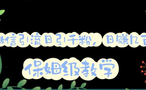 (5035)微信被动引流·互推扩圈思路方案:矩阵操作日引流1000+【详细视频教程】