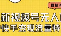 （5152）最新视频号无人直播转快手变现美女玩法日入500+【教程+素材】