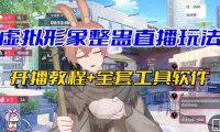 （5154）抖音最新·虚拟形象无人直播：整蛊玩法砸礼物教程（视频开播教程+全套工具）
