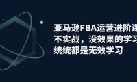 (5228)亚马逊-FBA运营进阶课,不实战,没效果的学习,统统都是无效学习