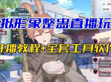 （5154）抖音最新·虚拟形象无人直播：整蛊玩法砸礼物教程（视频开播教程+全套工具）