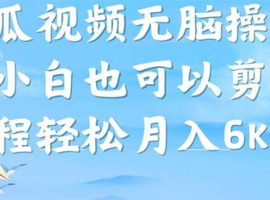 (5216)西瓜视频搞笑号,无脑操作新手小白也可月入6K