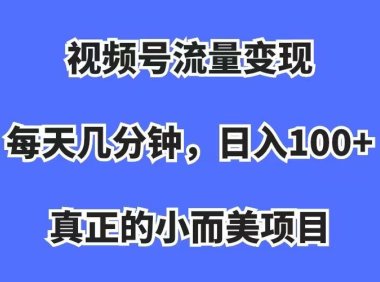 (5222)视频号流量变现,每天几分钟,收入100+,真正的小而美项目