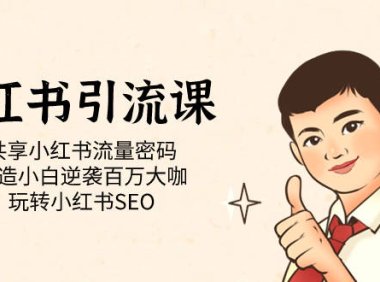 (5266)小红书引流课「共享小红书流量密码 改造小白逆袭百万大咖 玩转小红书SEO」