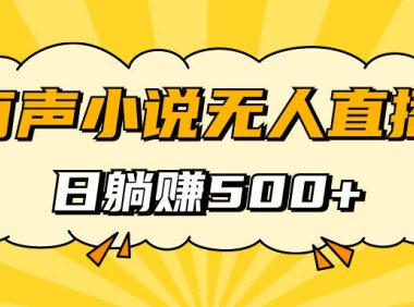 （5287）有声小说无人直播，睡着觉日入500，保姆式教学