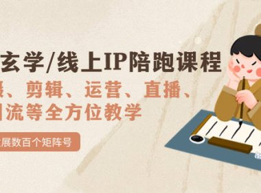 （5301）国学/玄学/线上IP陪跑课程，从0-1全方位教学，快速发展数百个矩阵号