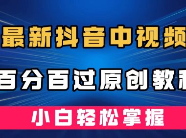 (5319)最新抖音中视频百分百过原创教程,深度去重,小白轻松掌握