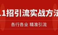 （5347）精准引流术：11招引流实战方法，让你私域流量加到爆（11节课完整版）