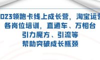 (5403)2023领跑·卡 线上成长营 淘宝运营各岗位培训 直通车 万相台 引力魔方 引流