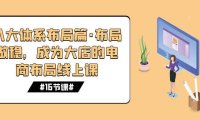 (5419)八大体系布局篇·布局做稳,成为大店的电商布局线上课(16节课)