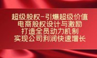 (5433)超级股权-引爆超级价值:电商股权设计与激励:打造全员动力机制 实现...