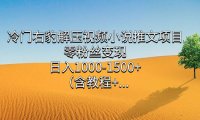 (5435)冷门右豹解压视频小说推文项目,零粉丝变现,日入1000-1500+(附1525G素材)