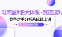 (5446)电商盈利8大体系·赛道选对,竞争对手分析系统线上课(12节)