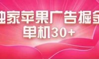 (5450)最新苹果系统独家小游戏刷金 单机日入30-50 稳定长久吃肉玩法