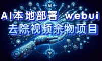 (5499)AI本地部署 webui 去除视频余物项目 保守日入300+