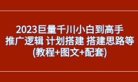 (5517)2023巨量千川小白到高手:推广逻辑 计划搭建 搭建思路等(教程+图文+配套)