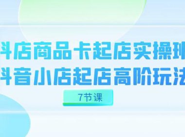 (5407)抖店-商品卡起店实战班,抖音小店起店高阶玩法(7节课)