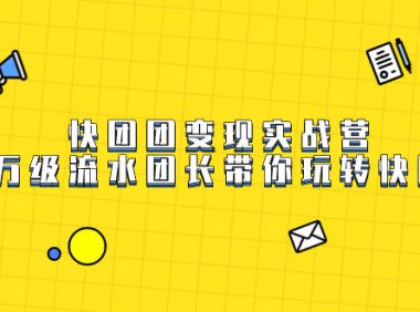 (5453)快团团变现实战营,千万级流水团长带你玩转快团团