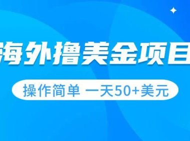 （5484）撸美金项目 无门槛 操作简单 小白一天50+美刀