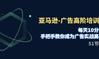 (5578)亚马逊-广告高阶培训班,每天10分钟,手把手教你成为广告实战高手(51节)