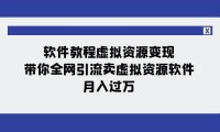 (5590)软件教程虚拟资源变现:带你全网引流卖虚拟资源软件,月入过万(11节课)