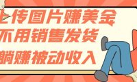（5613）上传图片赚美金，不用销售发货躺赚被动收入