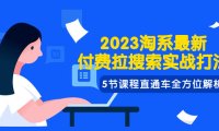 (5622)2023淘系·最新付费拉搜索实战打法,5节课程直通车全方位解析