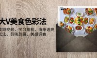 (5645)大V-美食色彩法,美食短视频 学习相机 清晰透亮灯光法 剪映剪辑 美感调色